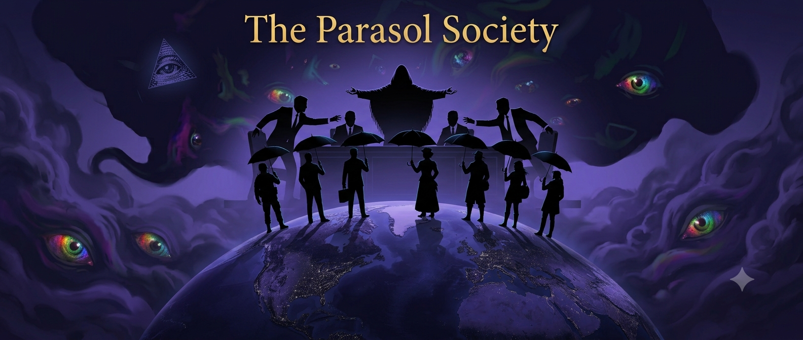 Cover art for The Parasol Society, a secretsociety scenario on AI Dungeon