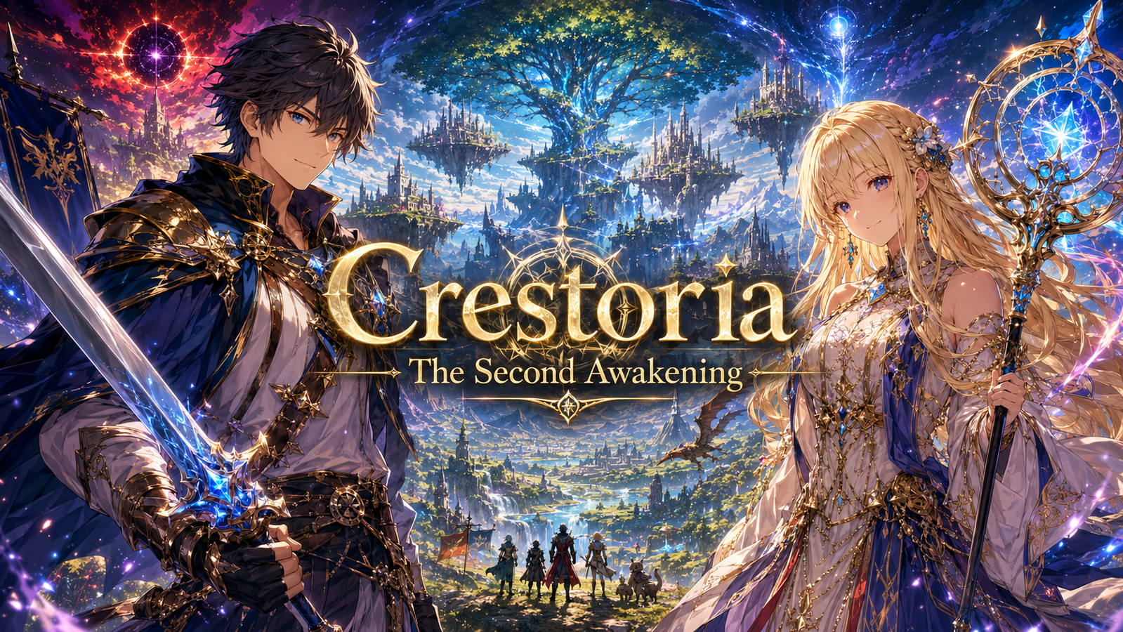 Cover art for Crestoria: The Second Awakening, an isekai world on Voyage