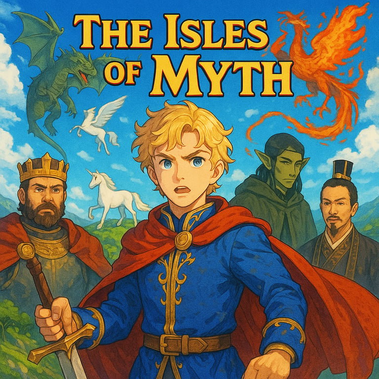 Cover art for The Isles of Myth, a fantasy scenario on AI Dungeon