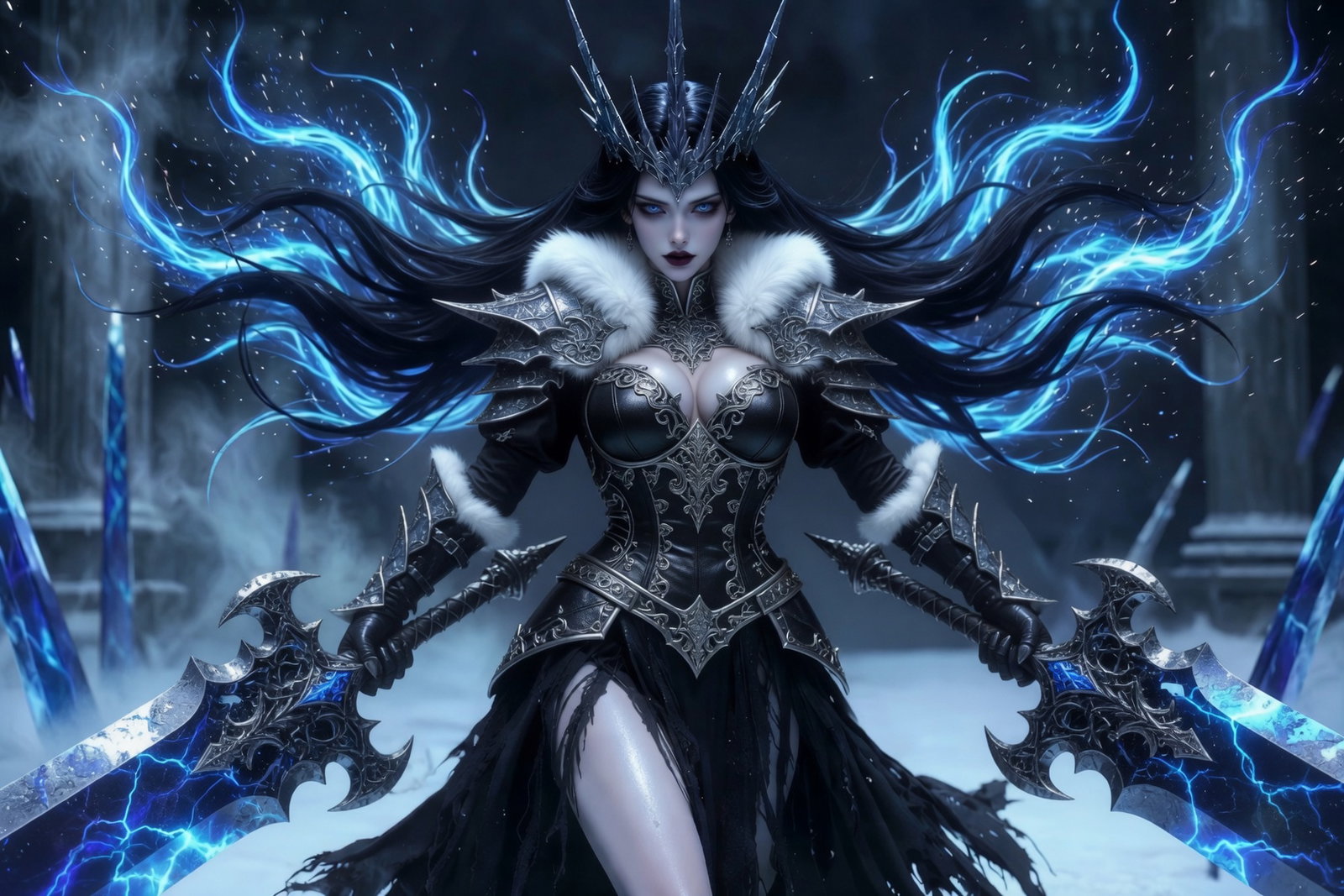 Cover art for ⚔️Boss Fight: Vespera, the Frostbound Queen, a fantsy scenario on AI Dungeon