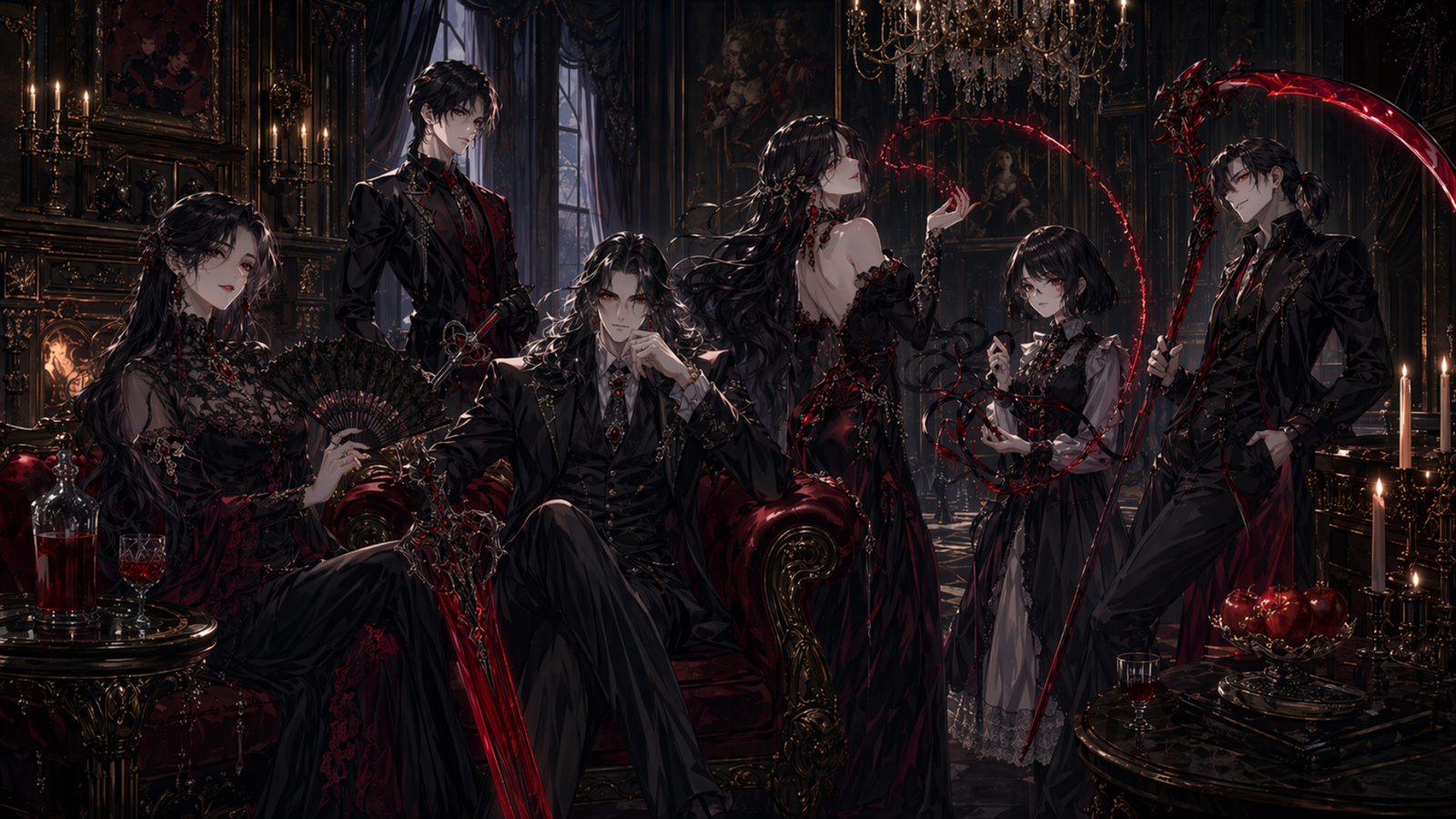 Cover art for The Family of Crimson Manorπ©Έ, a fantasy scenario on AI Dungeon