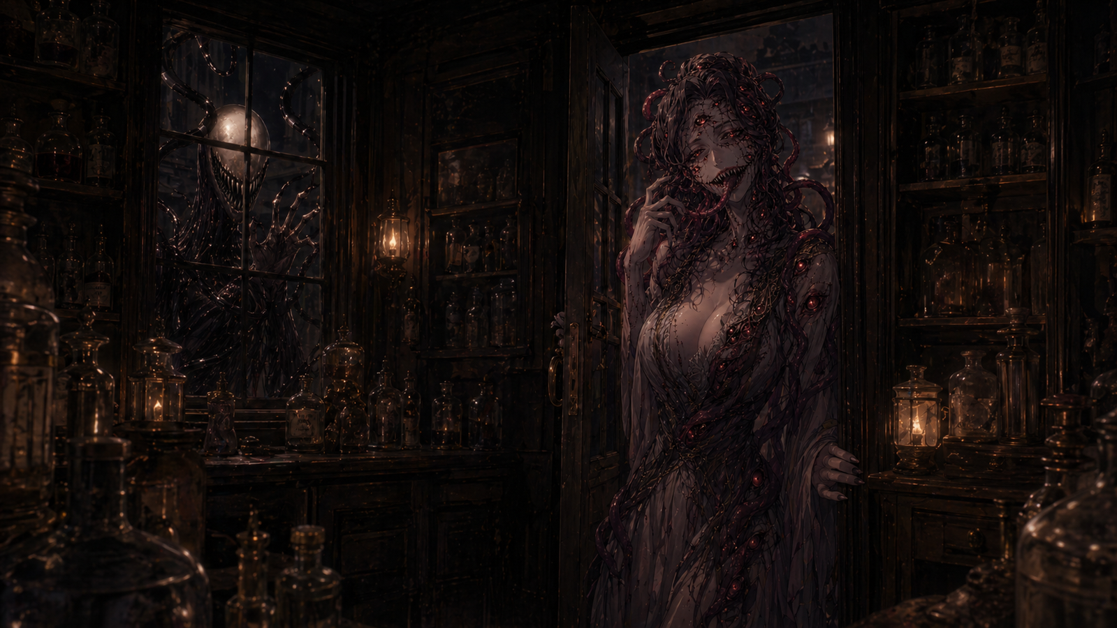 Cover art for 🧪The Pharmacy in the Dreadlands, a darkfantasy scenario on AI Dungeon