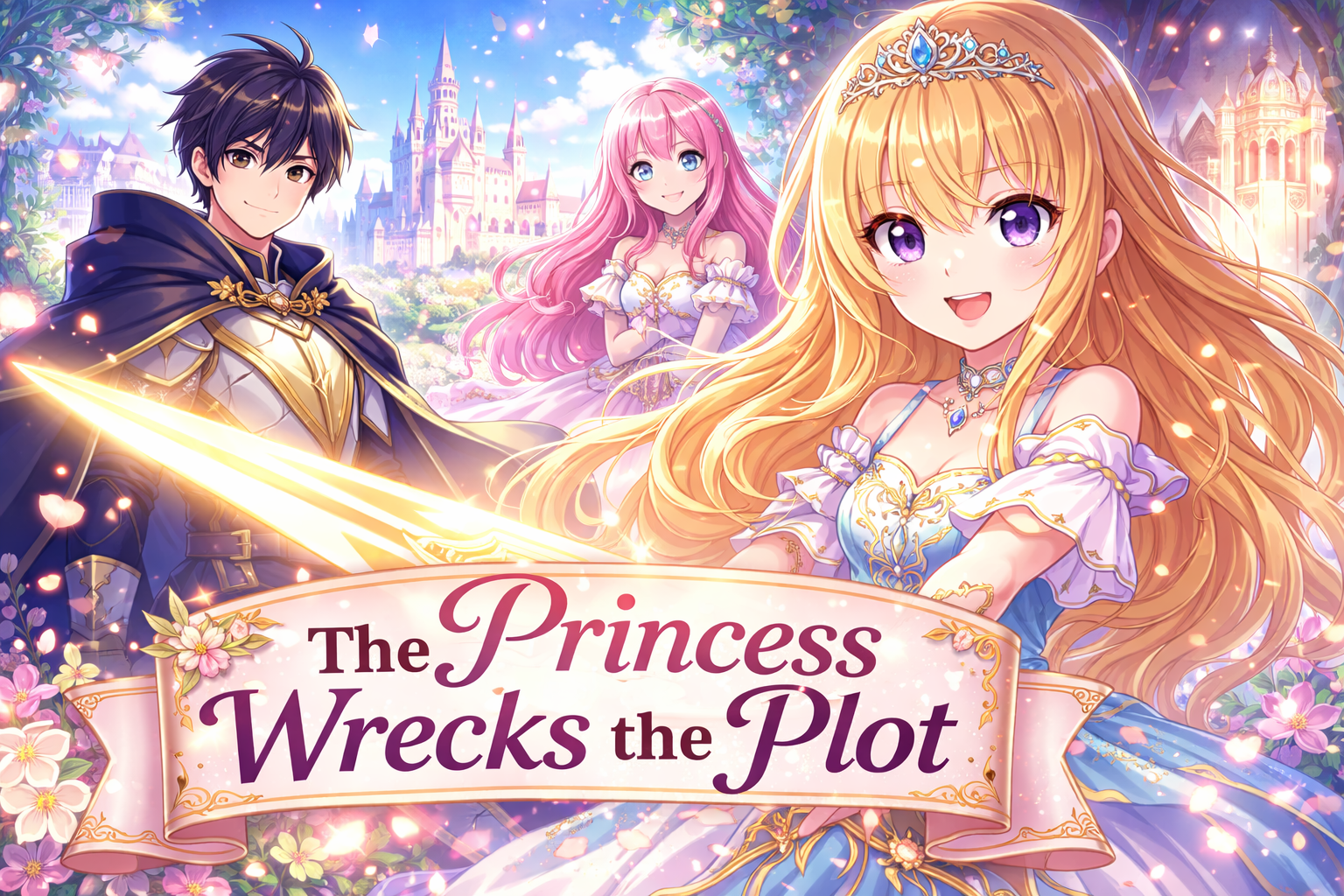 Cover art for THE PRINCESS WRECKS THE PLOT , a family scenario on AI Dungeon