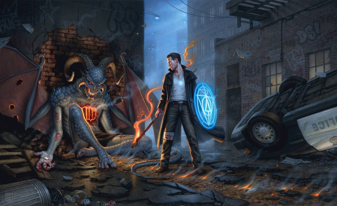 Cover art for A Dresden Files Scenario, a magic scenario on AI Dungeon