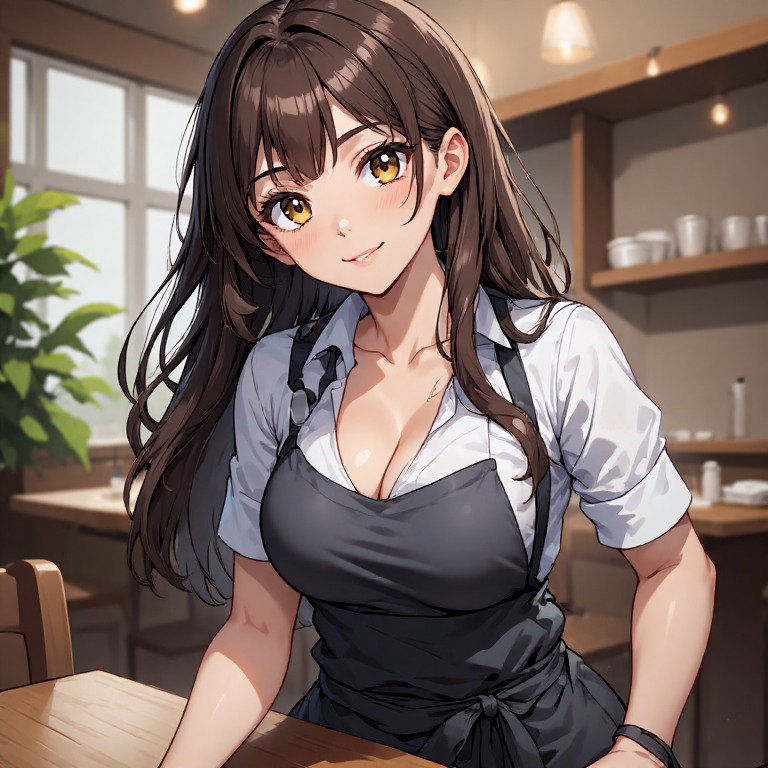 Cover art for waitress/ waiter who likes you (male alt) (autocards + inner self), a romance scenario on AI Dungeon