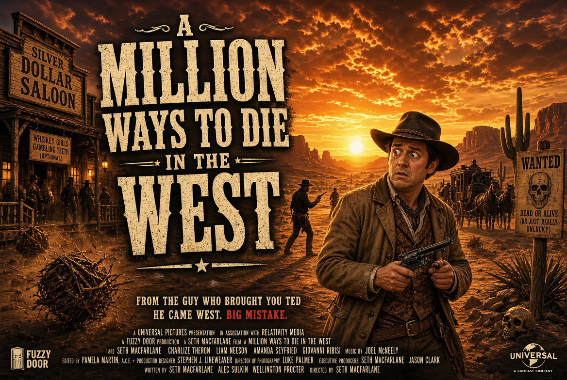 Cover art for A Million Ways to Die in the West, a western scenario on AI Dungeon