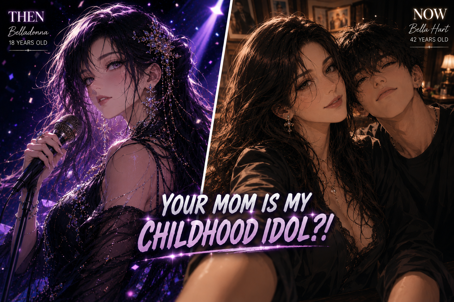 Cover art for Your mom is my childhood idol?!, a romance scenario on AI Dungeon