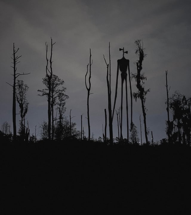 Cover art for Siren head forest , a forest horror monster scenario on AI Dungeon
