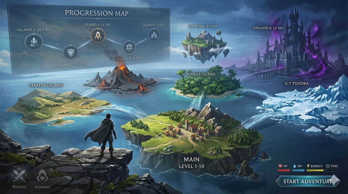Cover art for The Hexarchipelago Ascent, a hardcore rpg adventure on AI Dungeon