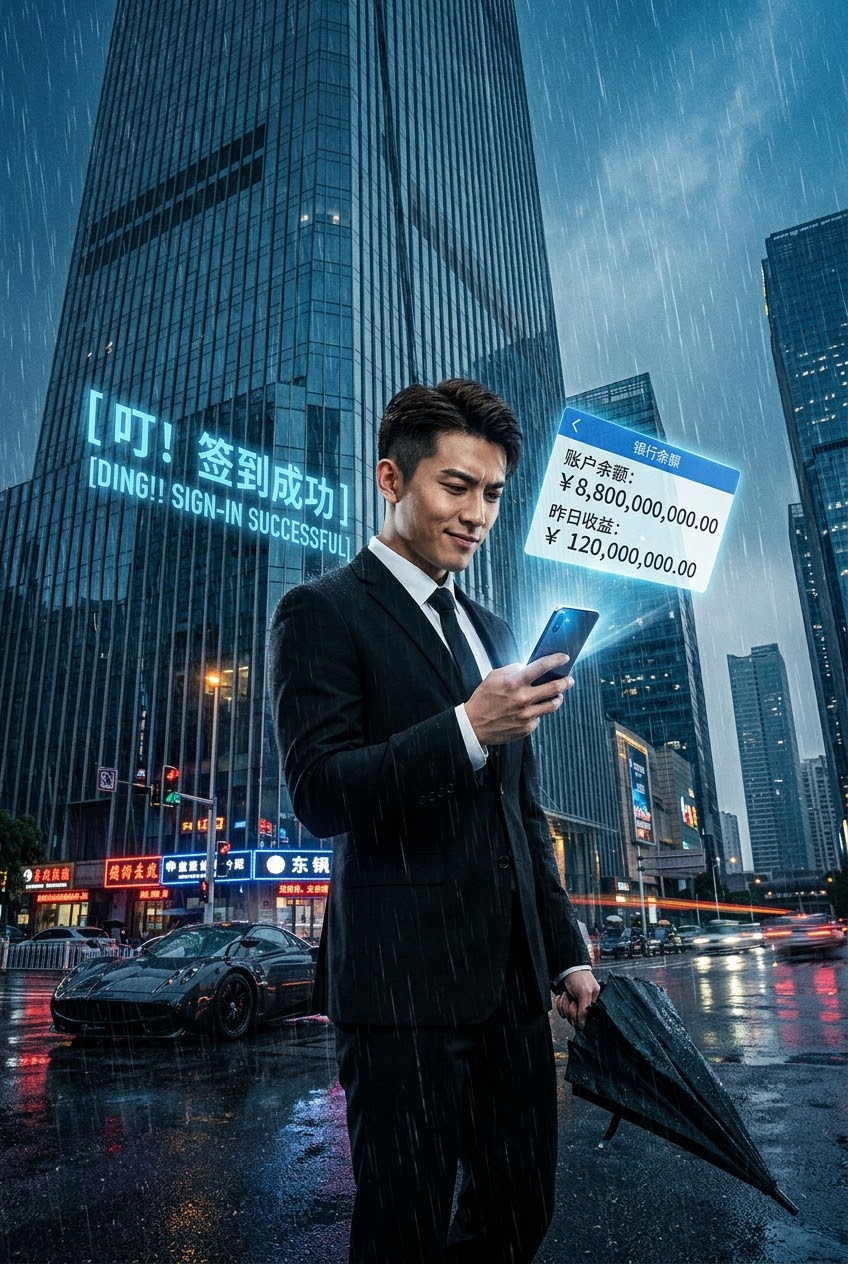 Cover art for The OP Sign-In System: Urban Tycoon, a system scenario on AI Dungeon