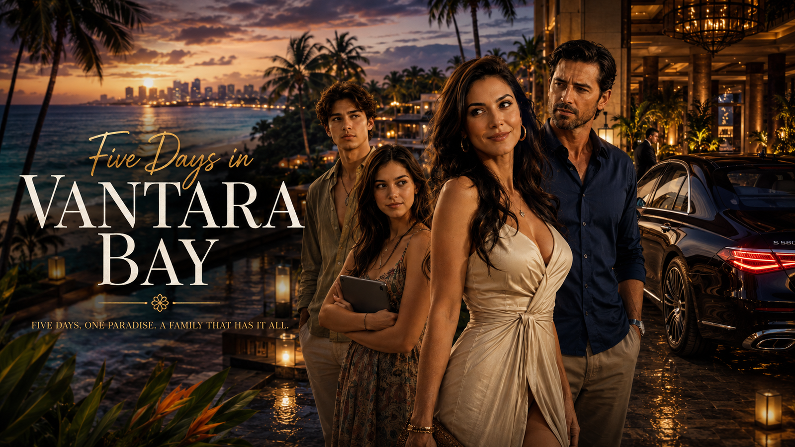 Cover art for The Vantara Bay Vacation, a family scenario on AI Dungeon