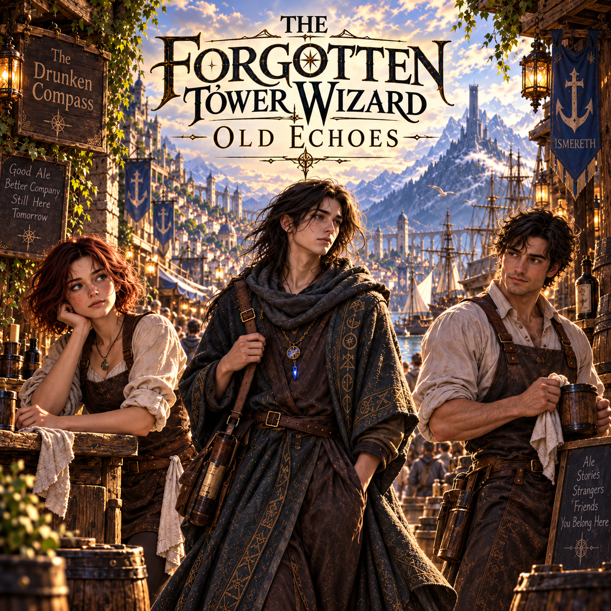 Cover art for The Forgotten Tower Wizard: Old Echoes, a fantasy scenario on AI Dungeon
