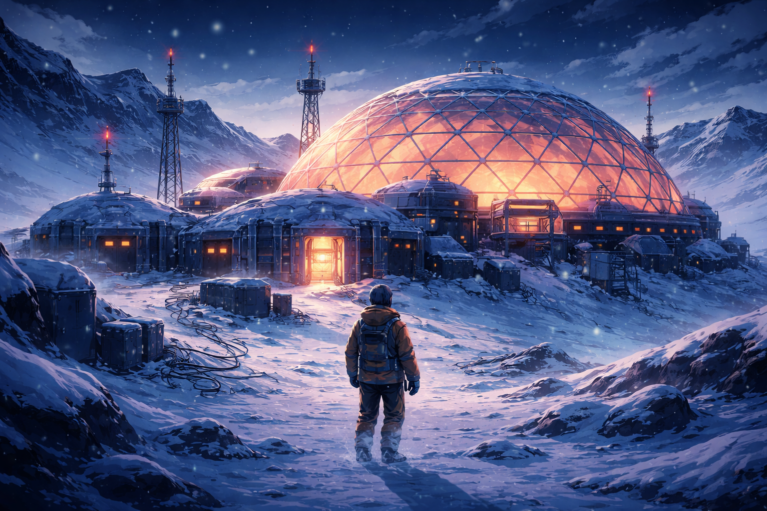 Cover art for Antarctica the last colony , an adventure scenario on AI Dungeon
