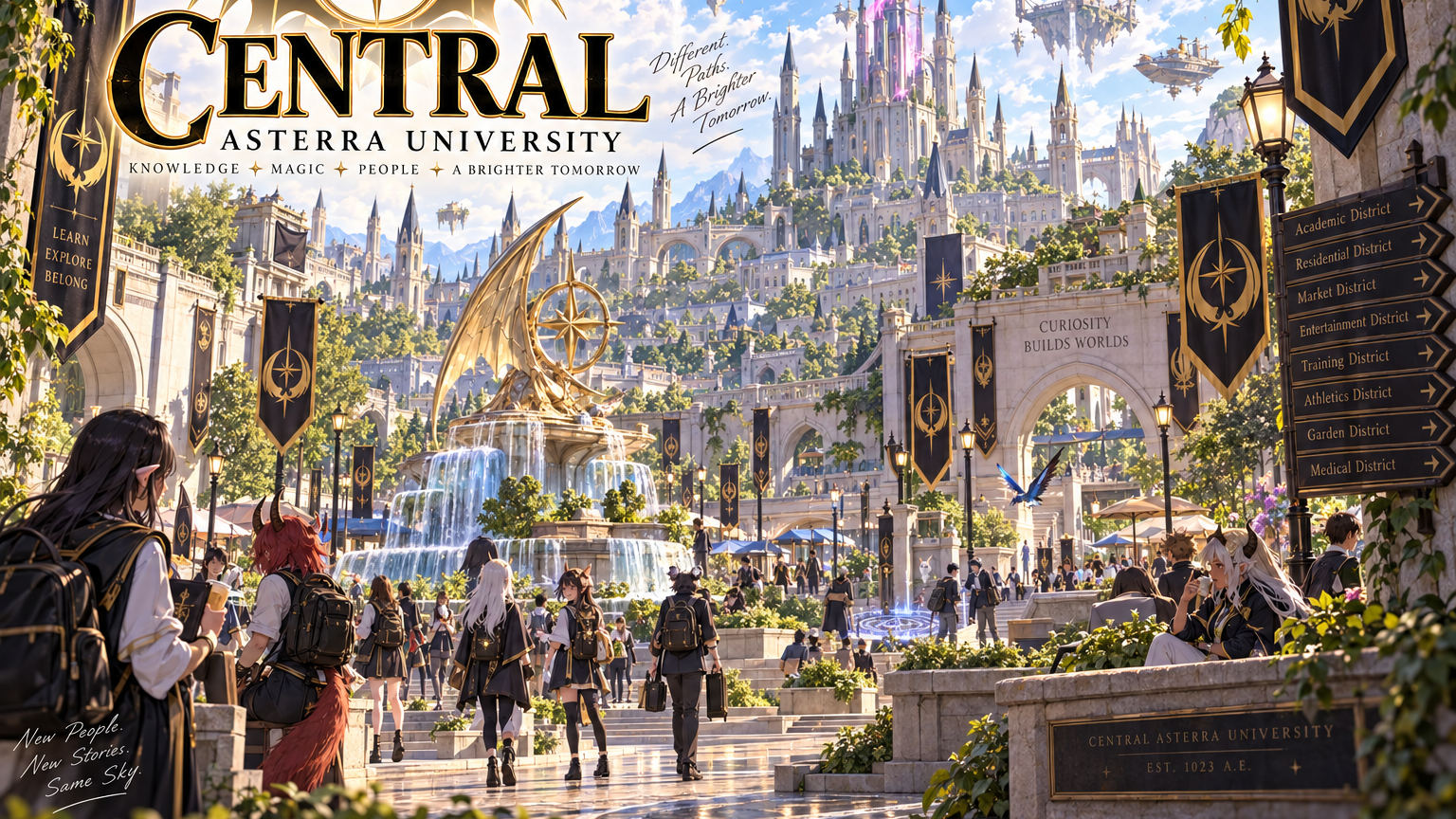 Cover art for Central Asterra University (CAU), a magic scenario on AI Dungeon