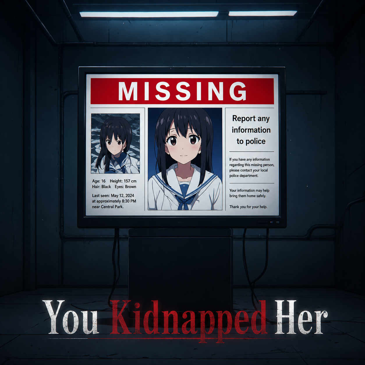 Cover art for You Kidnapped Her, a kidnapping scenario on AI Dungeon