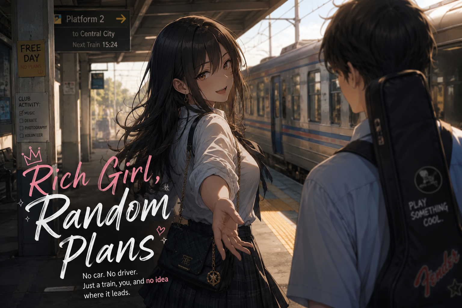 Cover art for Rich Girl, Random Plans, a romance scenario on AI Dungeon