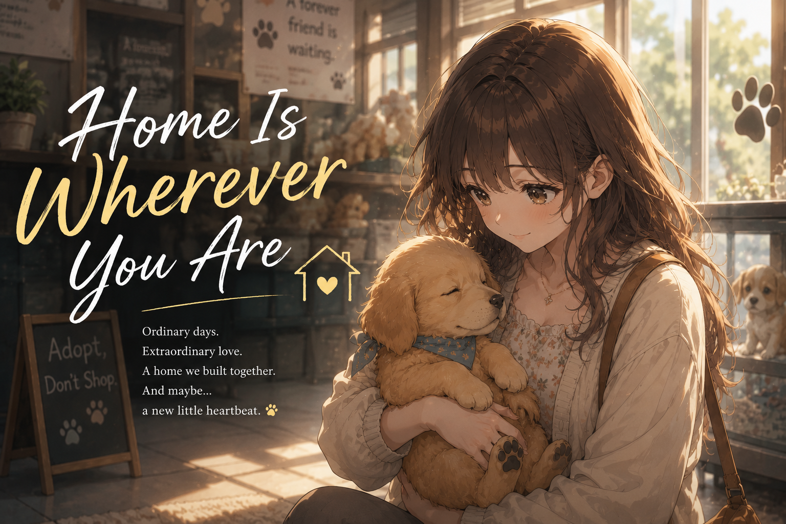 Cover art for Home Is Wherever You Are, a romance scenario on AI Dungeon
