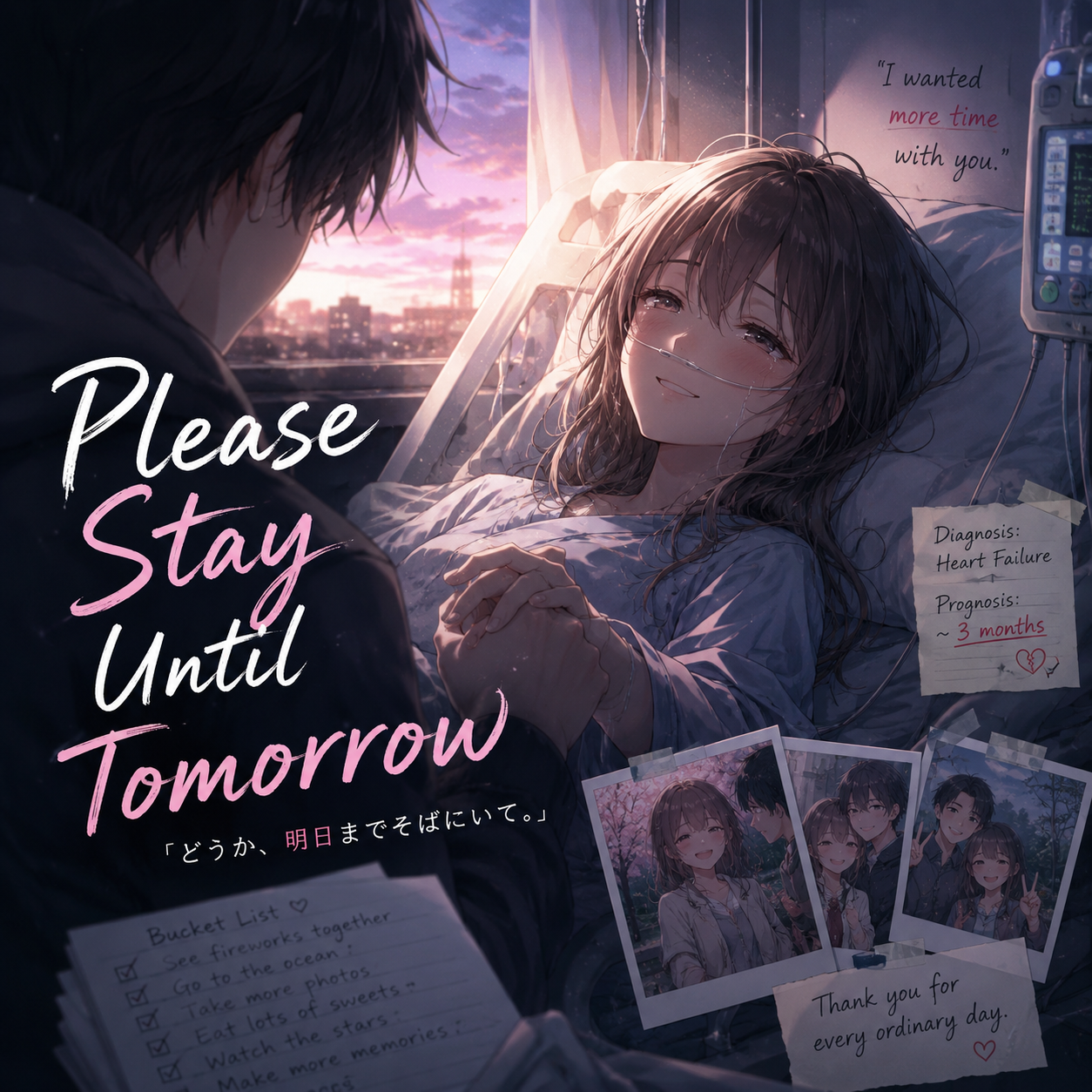 Cover art for Please Make It To Tomorrow, a romace scenario on AI Dungeon