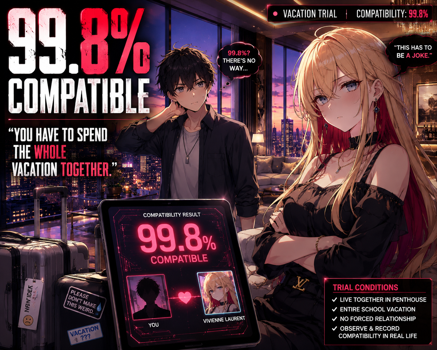 Cover art for 99.8% Compatible, a romance scenario on AI Dungeon