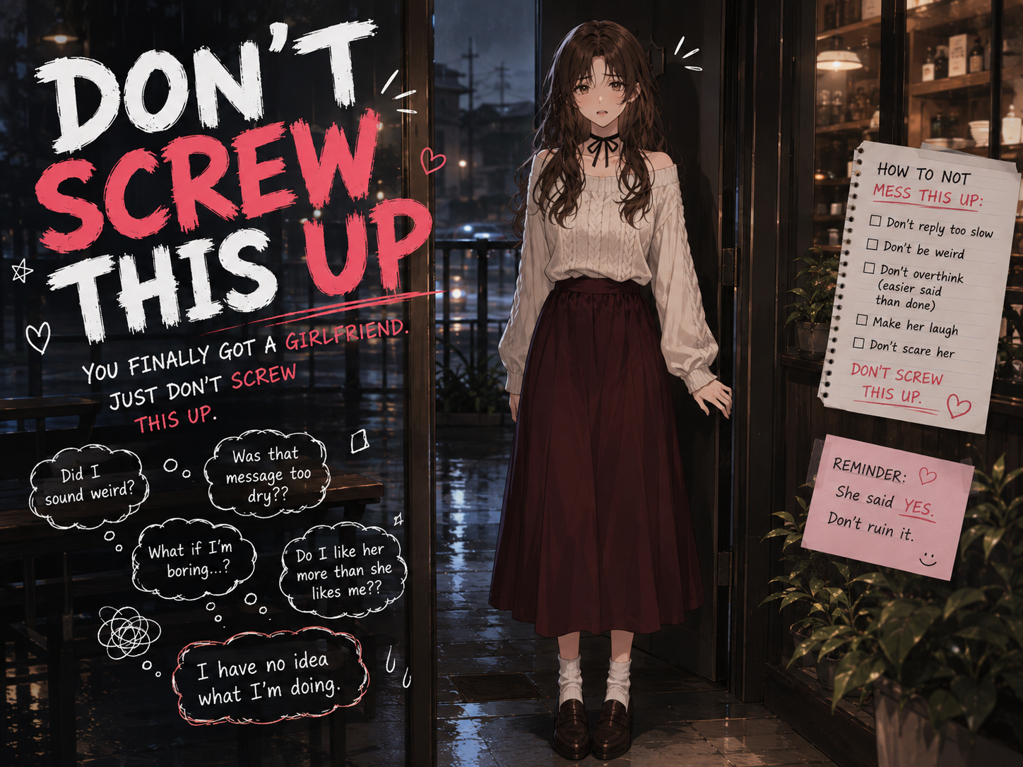 Cover art for Don't Screw This Up, a romance scenario on AI Dungeon