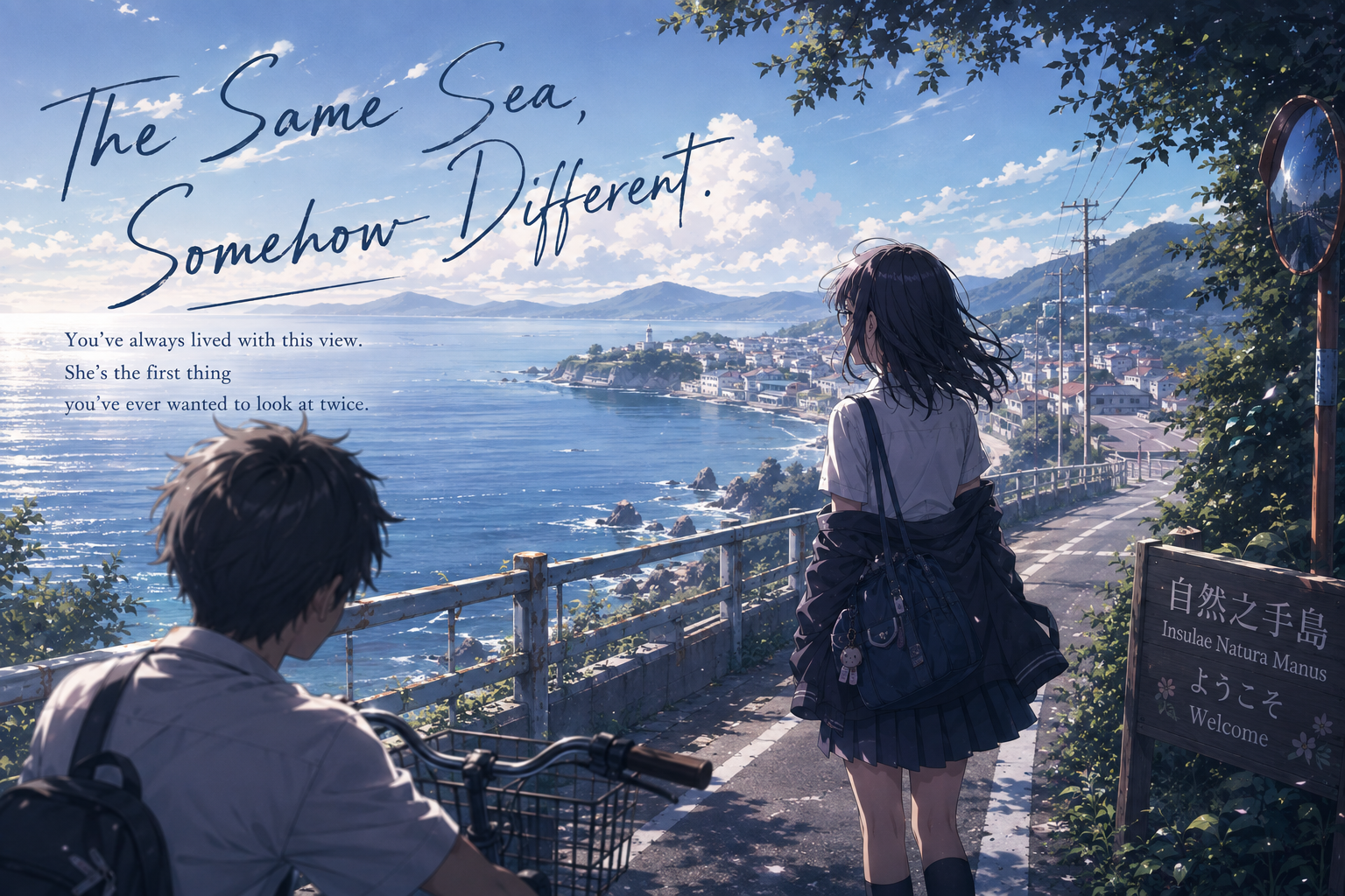 Cover art for The Same Sea, Somehow Different, a slow burn scenario on AI Dungeon