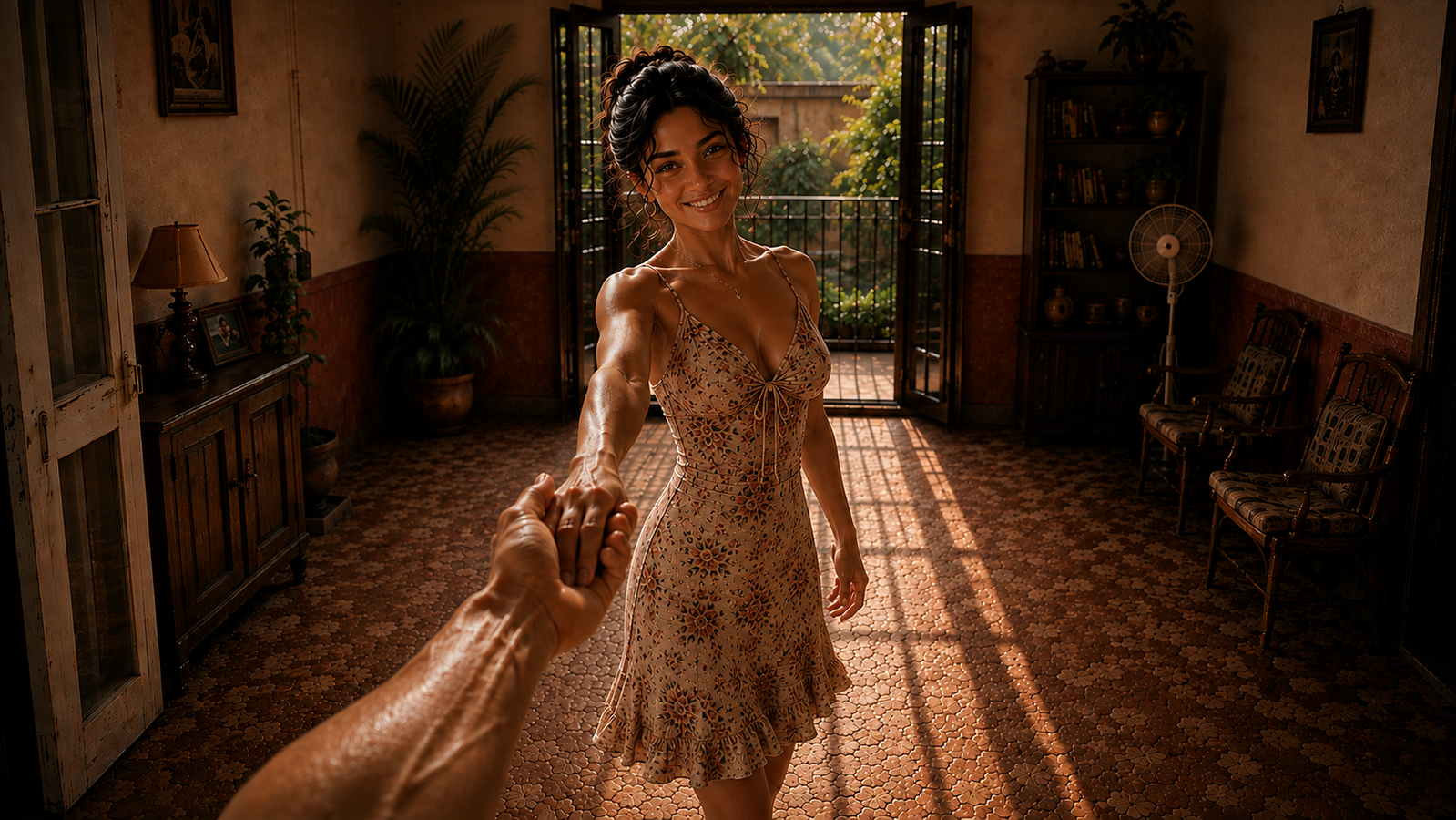 Cover art for The Way She Moves, a romance scenario on AI Dungeon