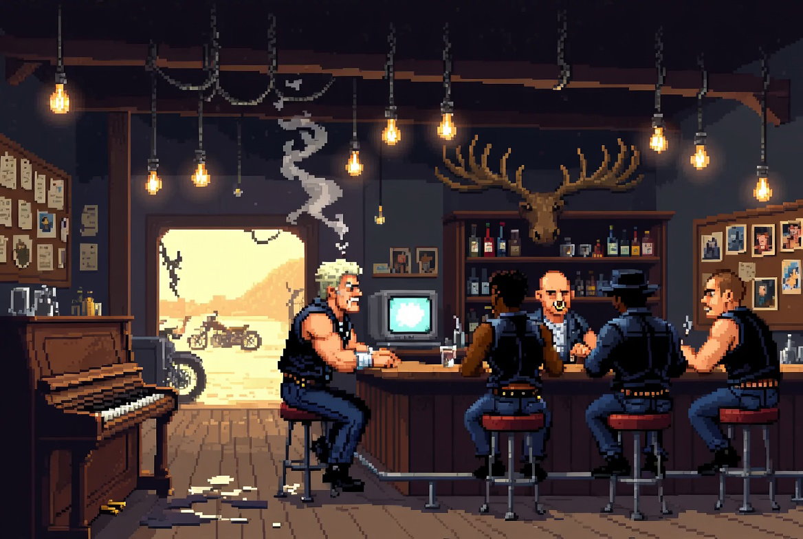 Cover art for Full Throttle Voyage, a biker world on Voyage