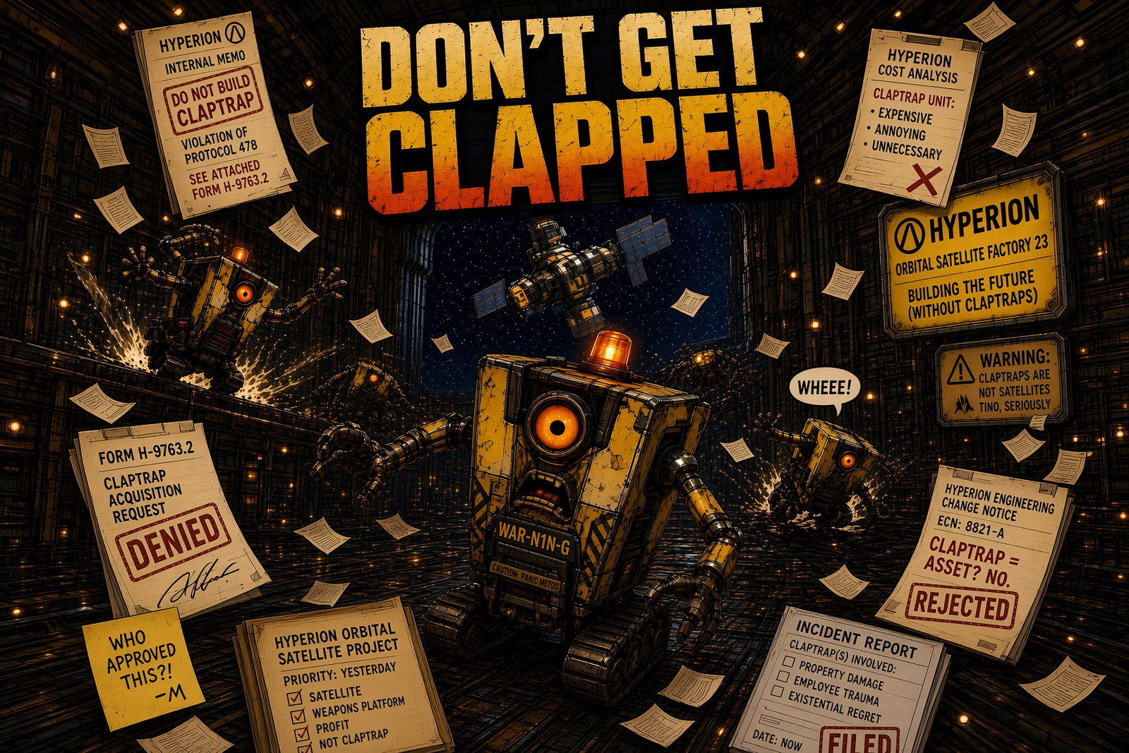 Cover art for Borderlands - Don't Get Clapped, a borderlands world on Voyage