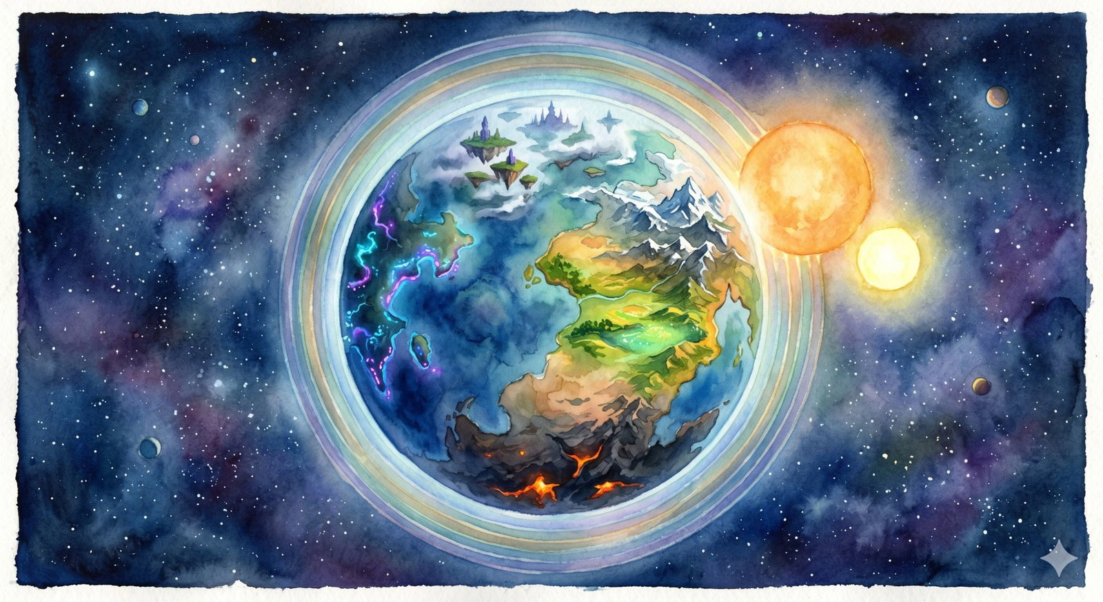 Cover art for ๐ Centuria: The World of Ten Skies and Two Suns ๐, a fantasy scenario on AI Dungeon