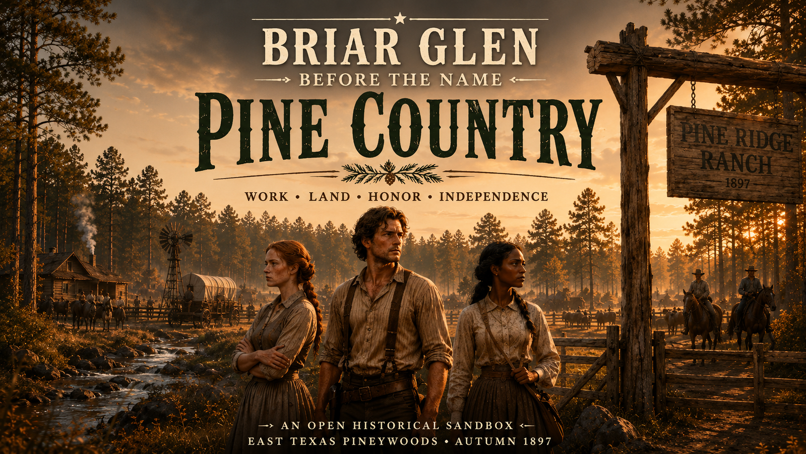 Cover art for Pine Country, a western scenario on AI Dungeon
