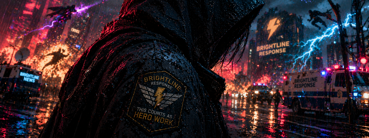 Cover art for This Counts as Hero Work, a superhero scenario on AI Dungeon