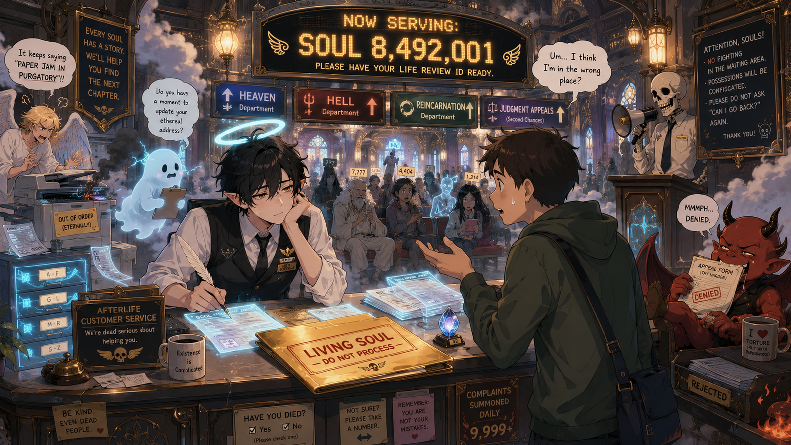 Cover art for The Afterlife Customer Service Desk on AI Dungeon