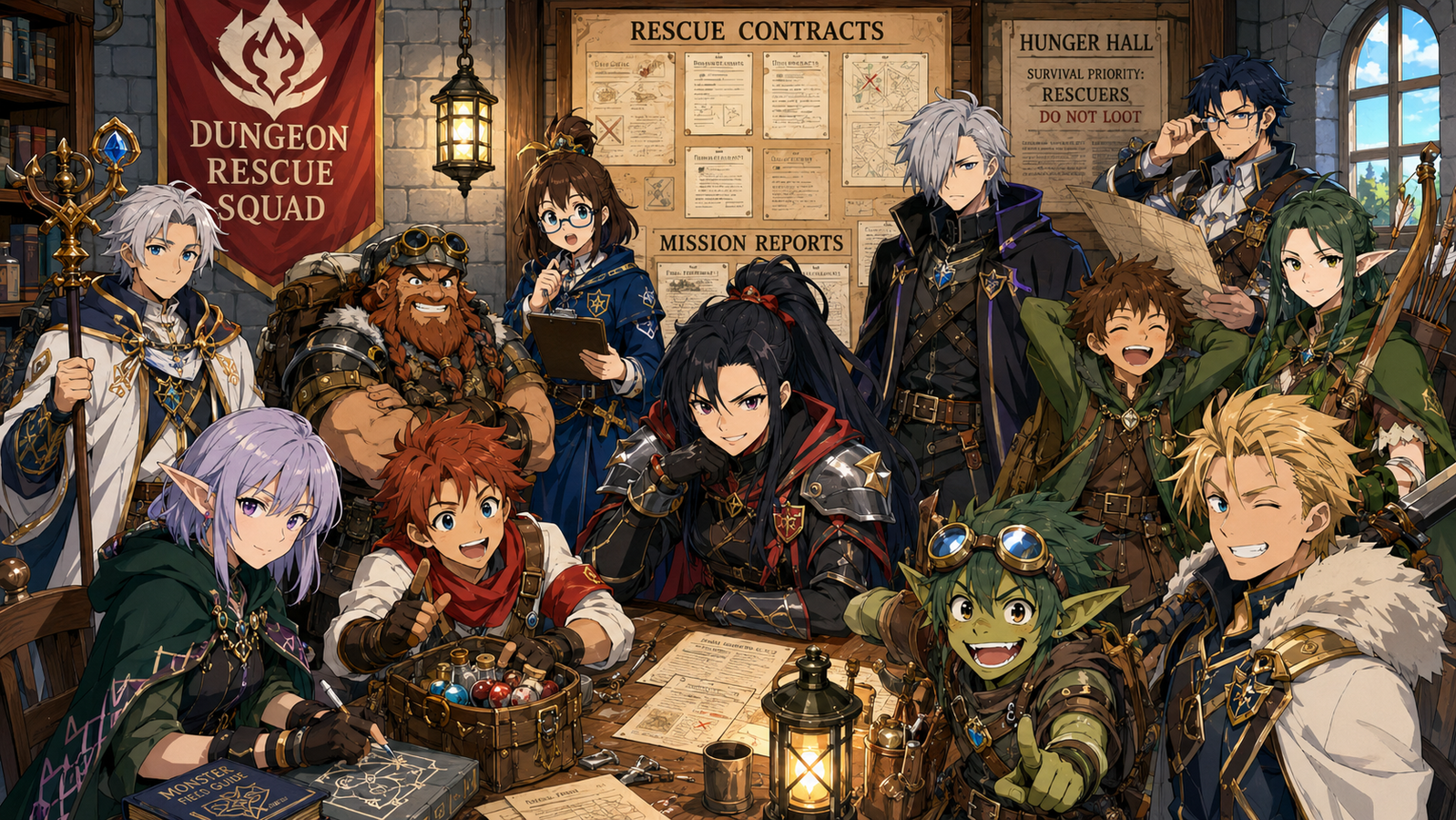 Cover art for Dungeon Rescue Squad, a fantasy world on Voyage