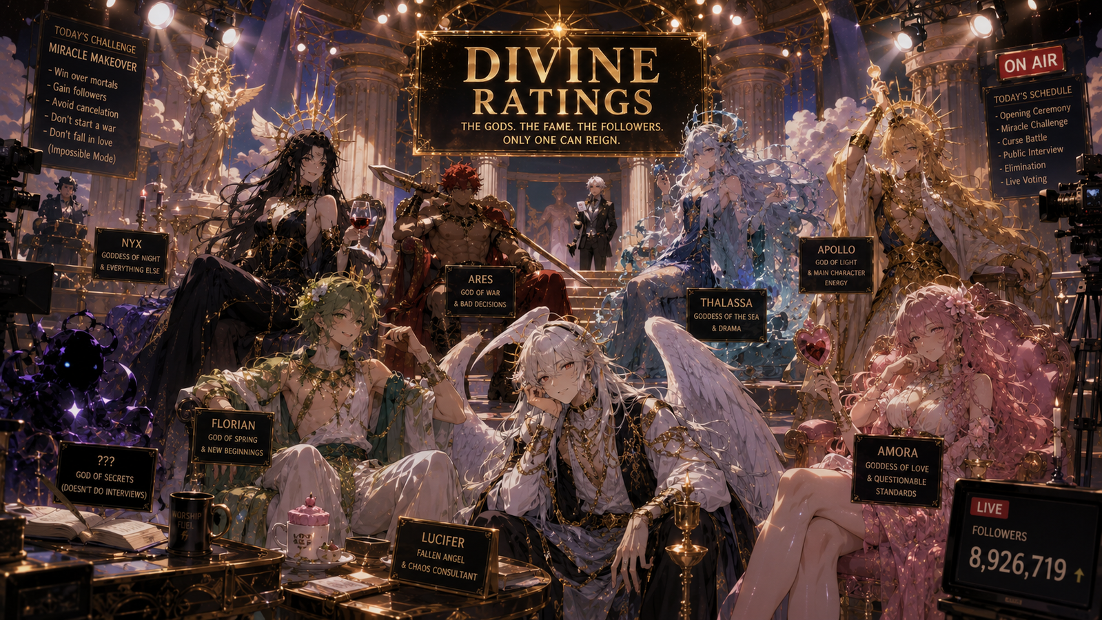 Cover art for Divine Ratings, a gods scenario on AI Dungeon