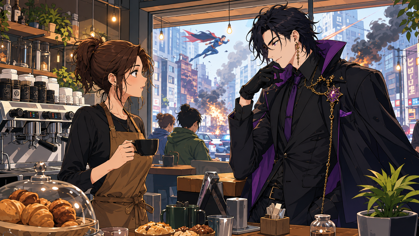 Cover art for The Villain’s Favorite Barista, a villian scenario on AI Dungeon
