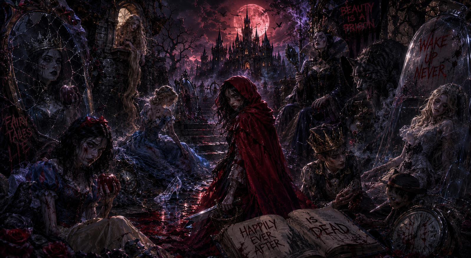 Cover art for Once Upon a Nightmare, a fairytales scenario on AI Dungeon