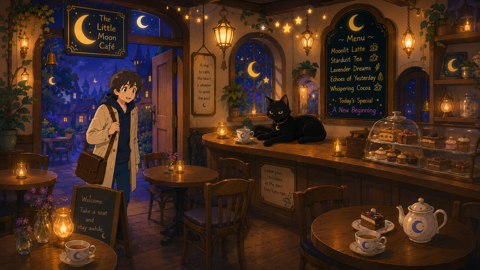 Cover art for The Café for Magical Problems, a fantasy world on Voyage