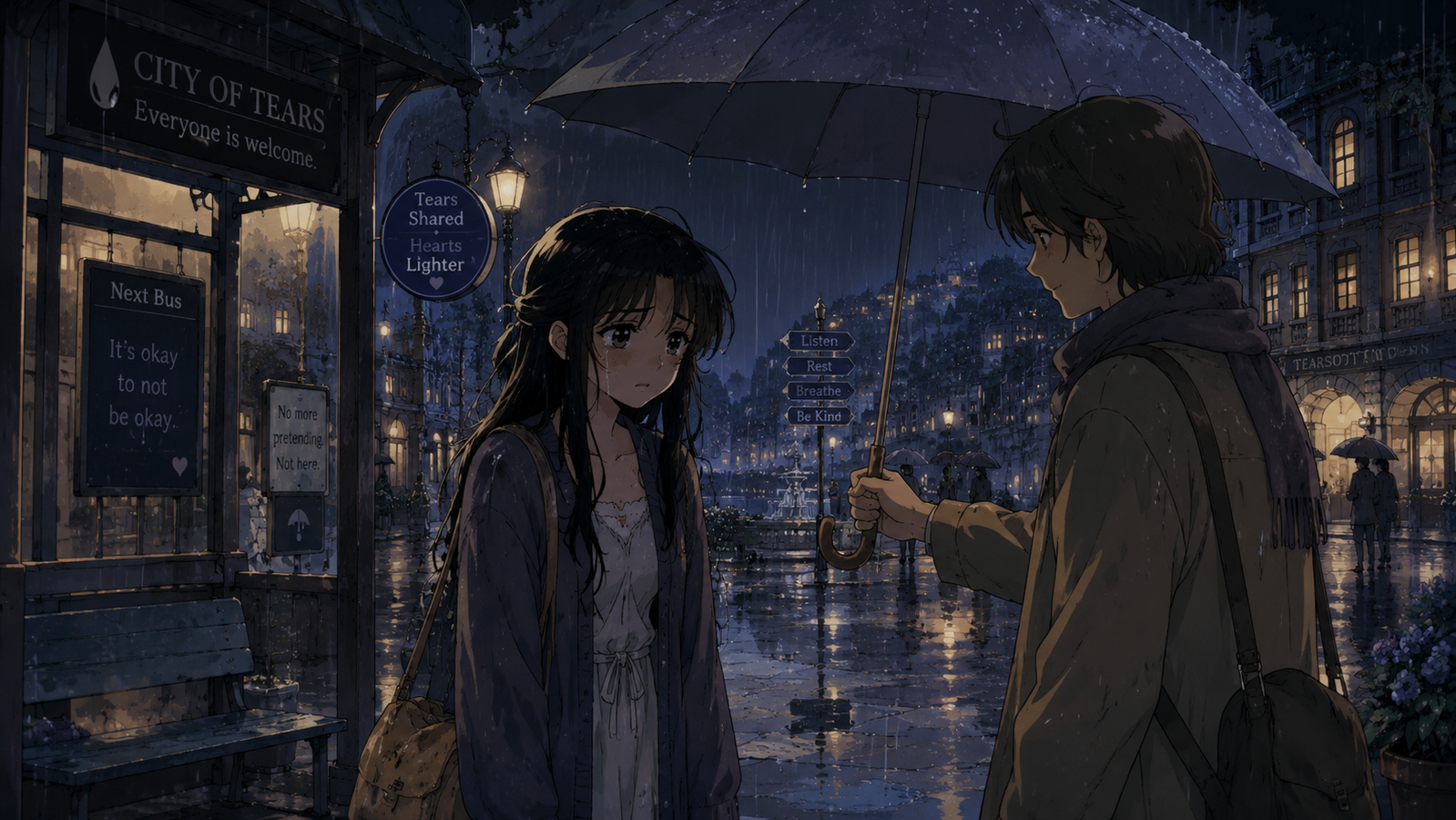 Cover art for It’s Okay to Not Be Okay, a sadness scenario on AI Dungeon