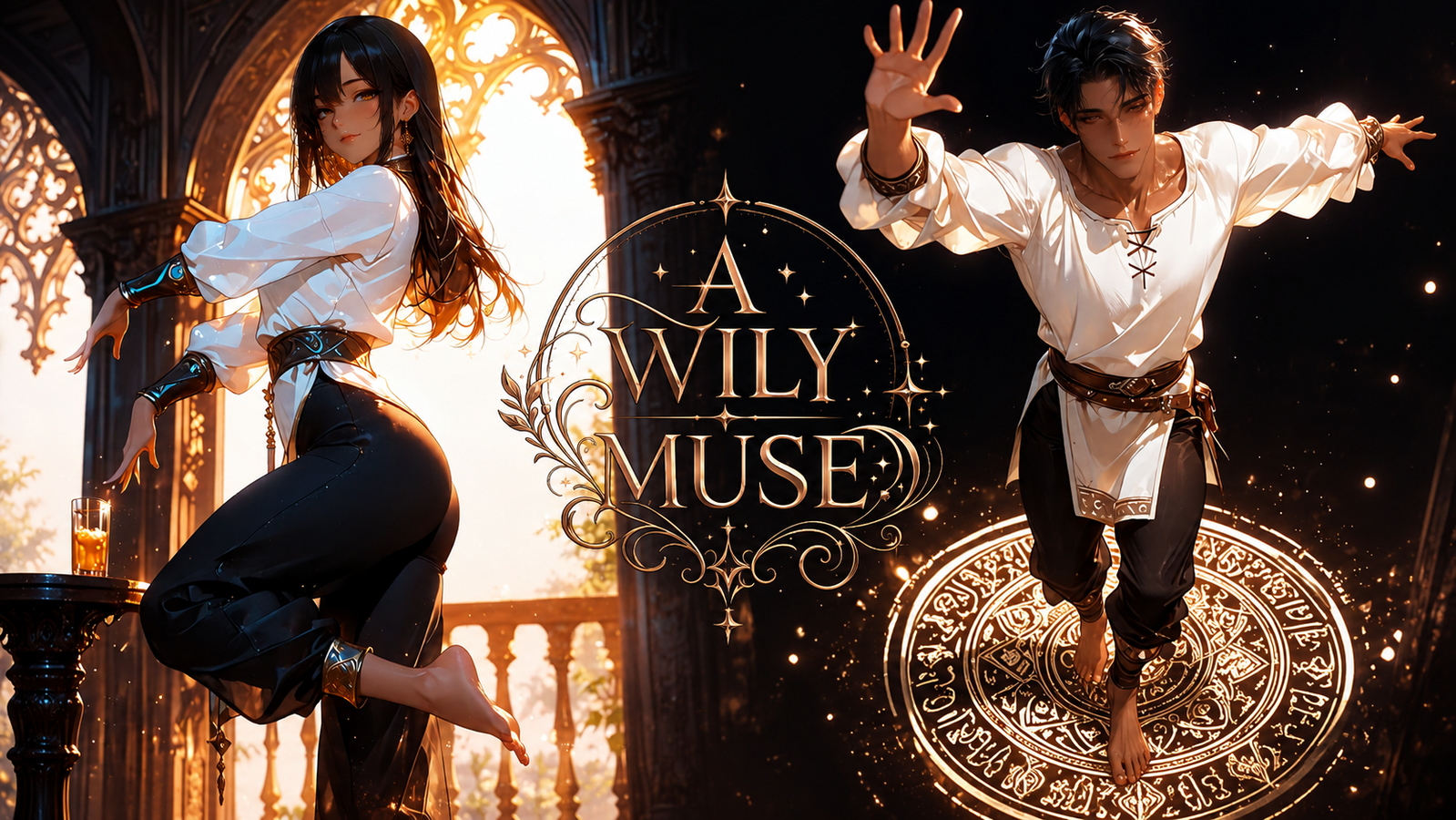 Cover art for A Wily Muse (IS🎭), a savehusbandos scenario on AI Dungeon