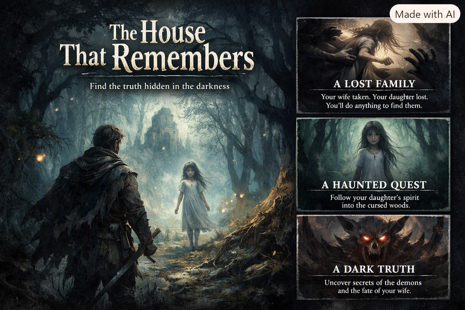 Cover art for The House That Remembers, a magic scenario on AI Dungeon