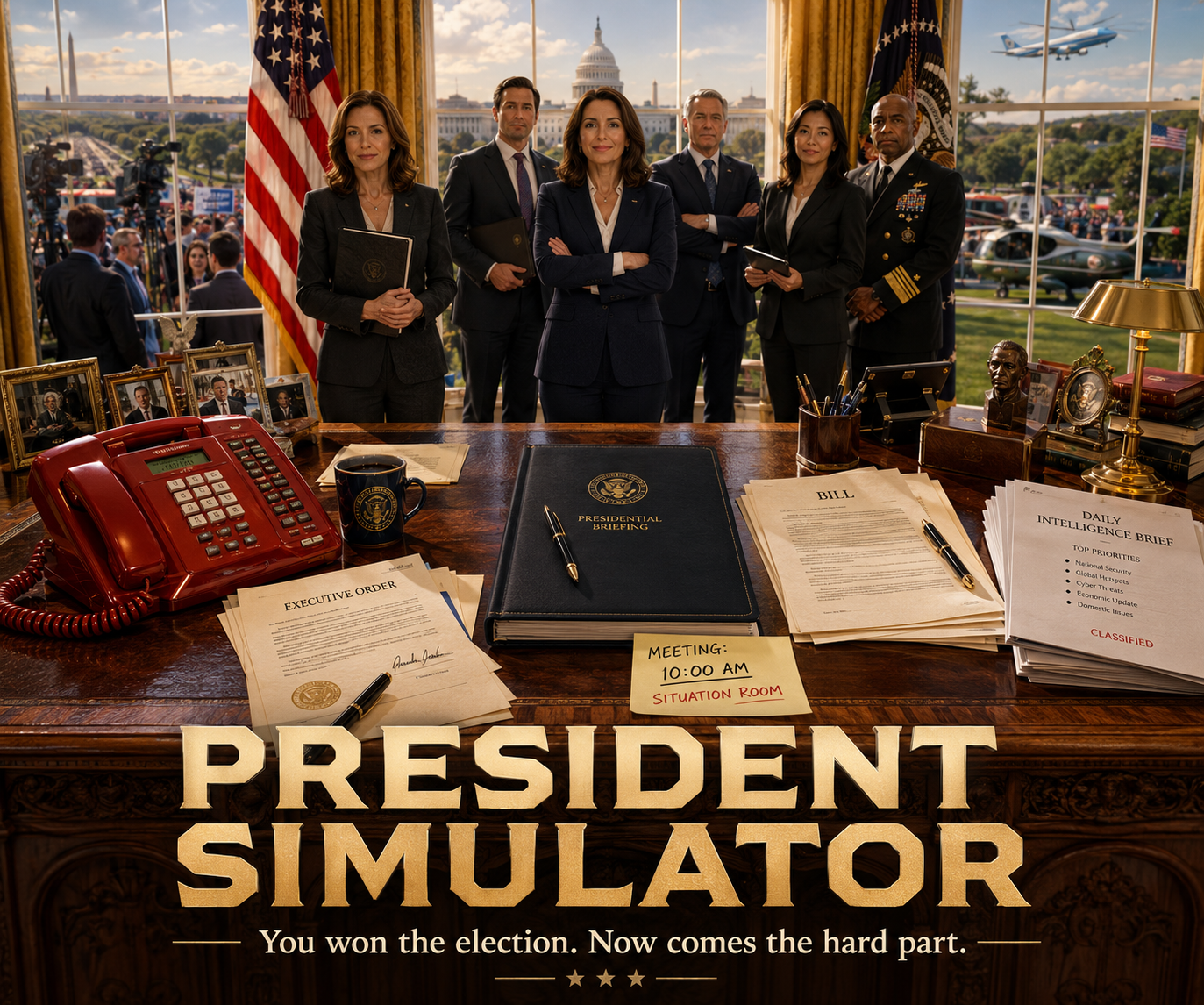 Cover art for President Simulator, an inner self scenario on AI Dungeon