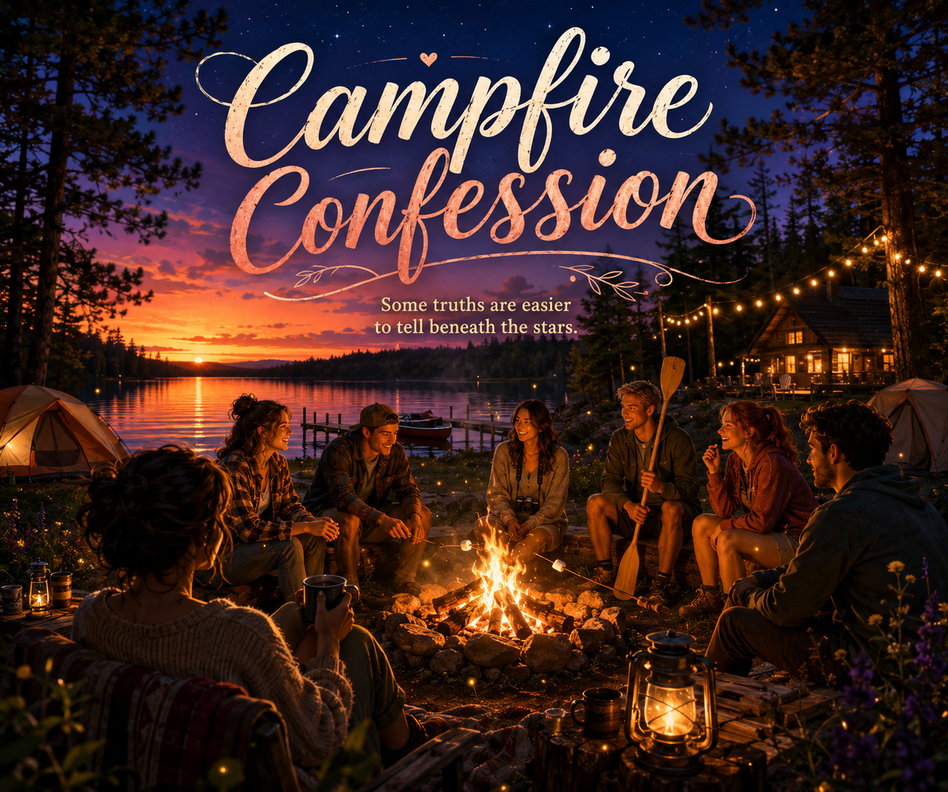 Cover art for Campfire Confession, an inner self scenario on AI Dungeon