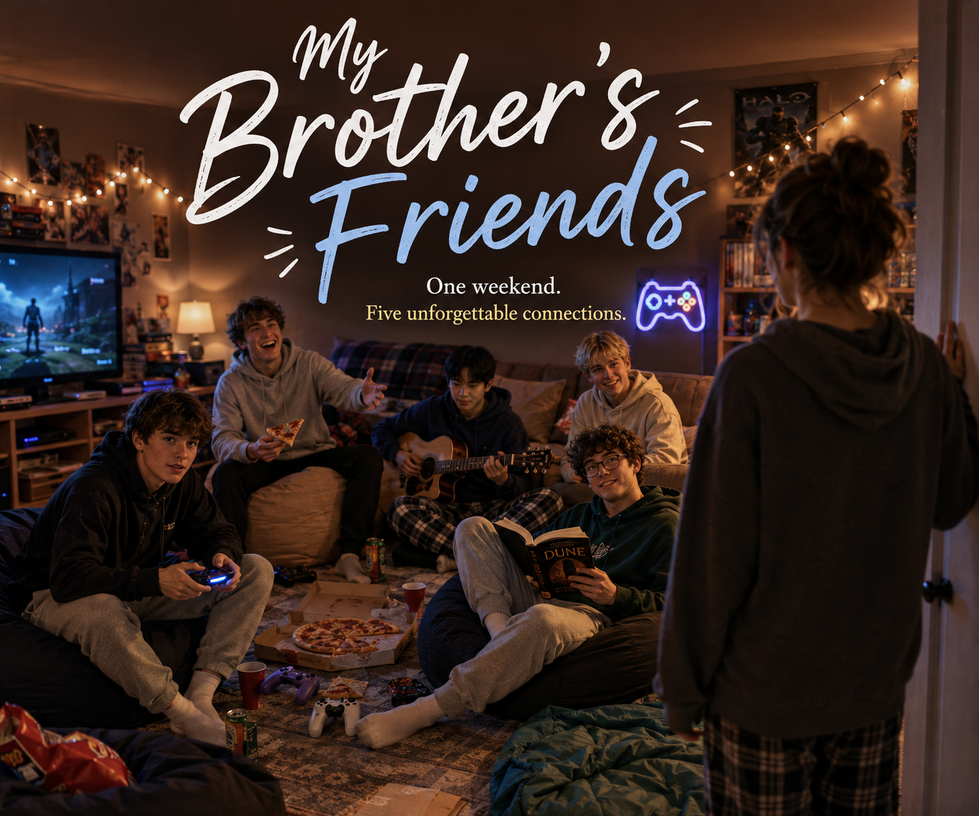 Cover art for My Brother's Friends, an inner self scenario on AI Dungeon