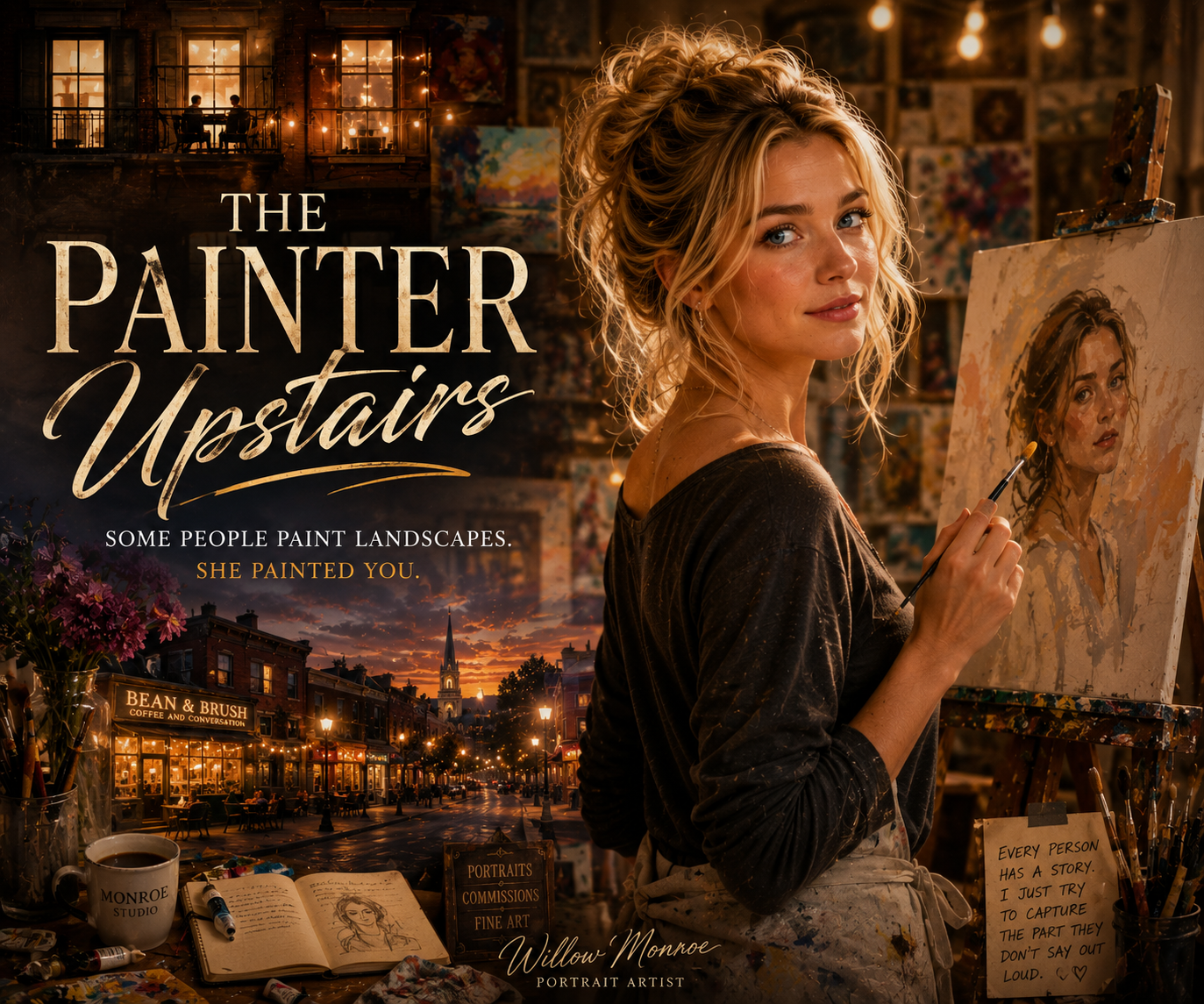 Cover art for The Painter Upstairs, an inner self scenario on AI Dungeon