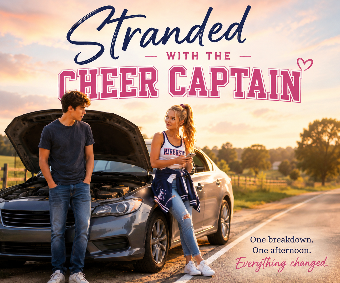 Cover art for Stranded with the Cheer Captain, an inner self scenario on AI Dungeon