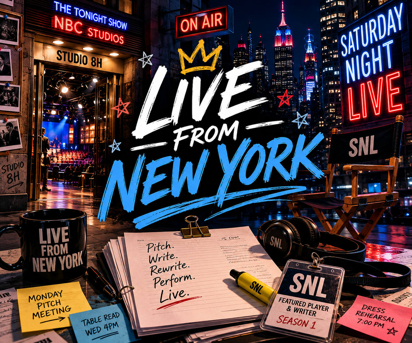 Cover art for Live from New York!, a snl scenario on AI Dungeon