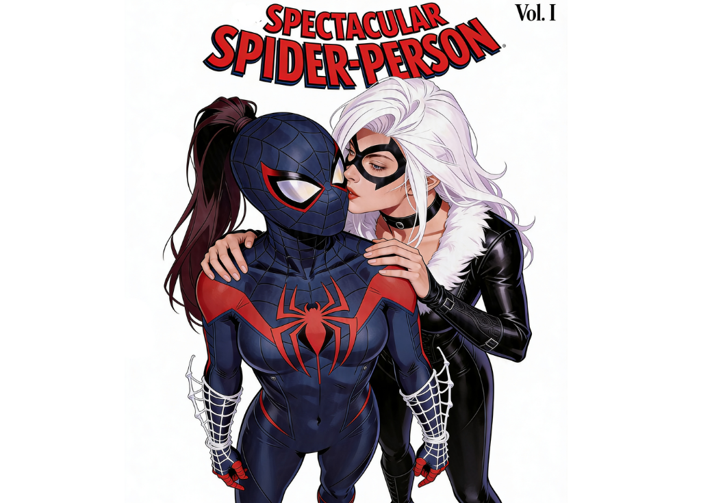 Cover art for The Spectacular Spider... Person?, a super hero scenario on AI Dungeon
