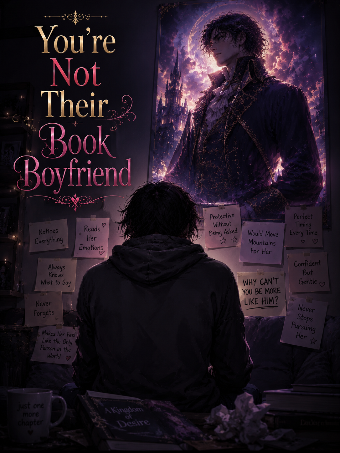Cover art for You’re Not Their Book Boyfriend, an innerself scenario on AI Dungeon