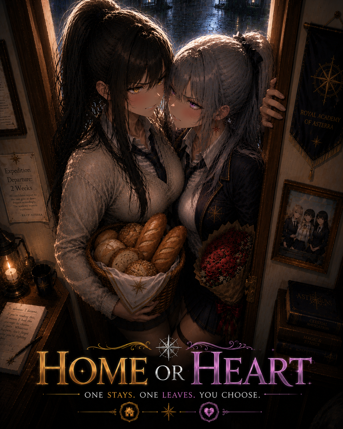 Cover art for Home or Heart? , an innerself scenario on AI Dungeon