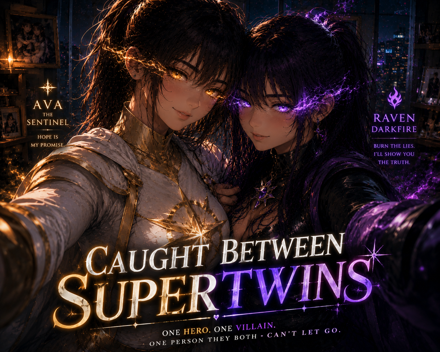 Cover art for Caught Between SuperTwins, an innerself scenario on AI Dungeon